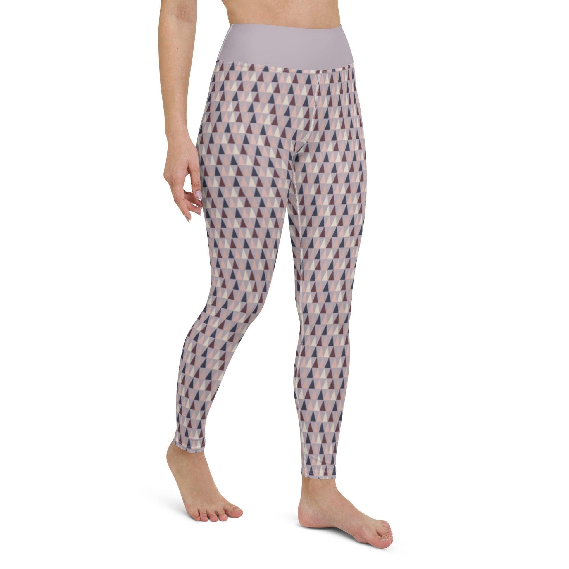 Lilac Triangle Women's High-Waisted Yoga Pants - DEEAREST LTD