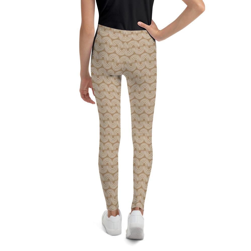 Brown Jungle Pattern Youth Leggings | DEEAREST LTD