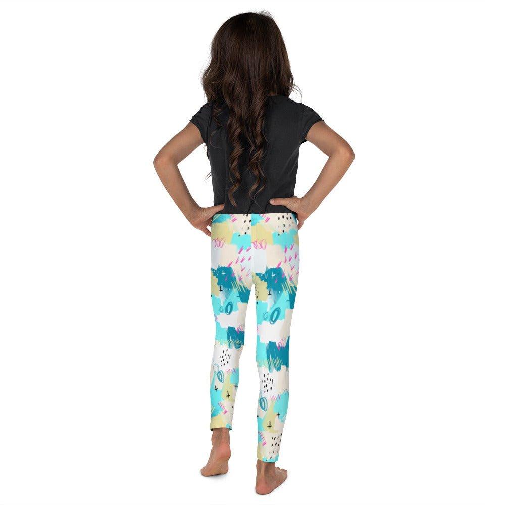 Aqua Line Art Kid's Leggings | DEEAREST LTD