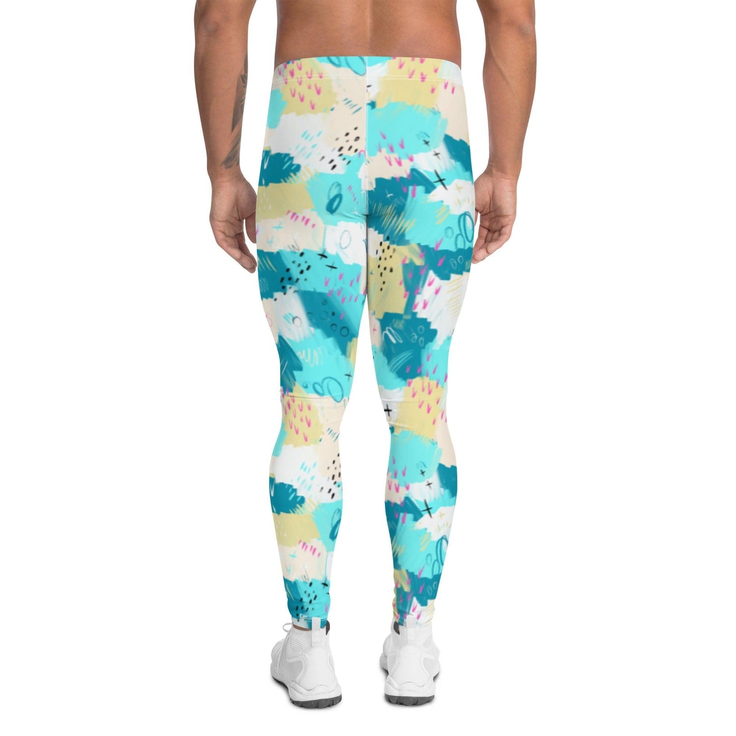 Aqua Line Art Men's Leggings | DEEAREST LTD