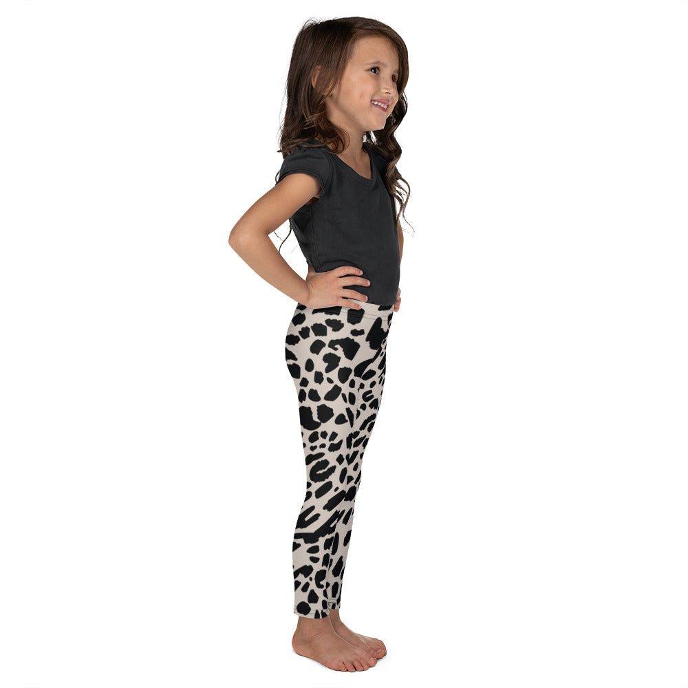 Black Animal Rave Kid's Leggings | DEEAREST LTD