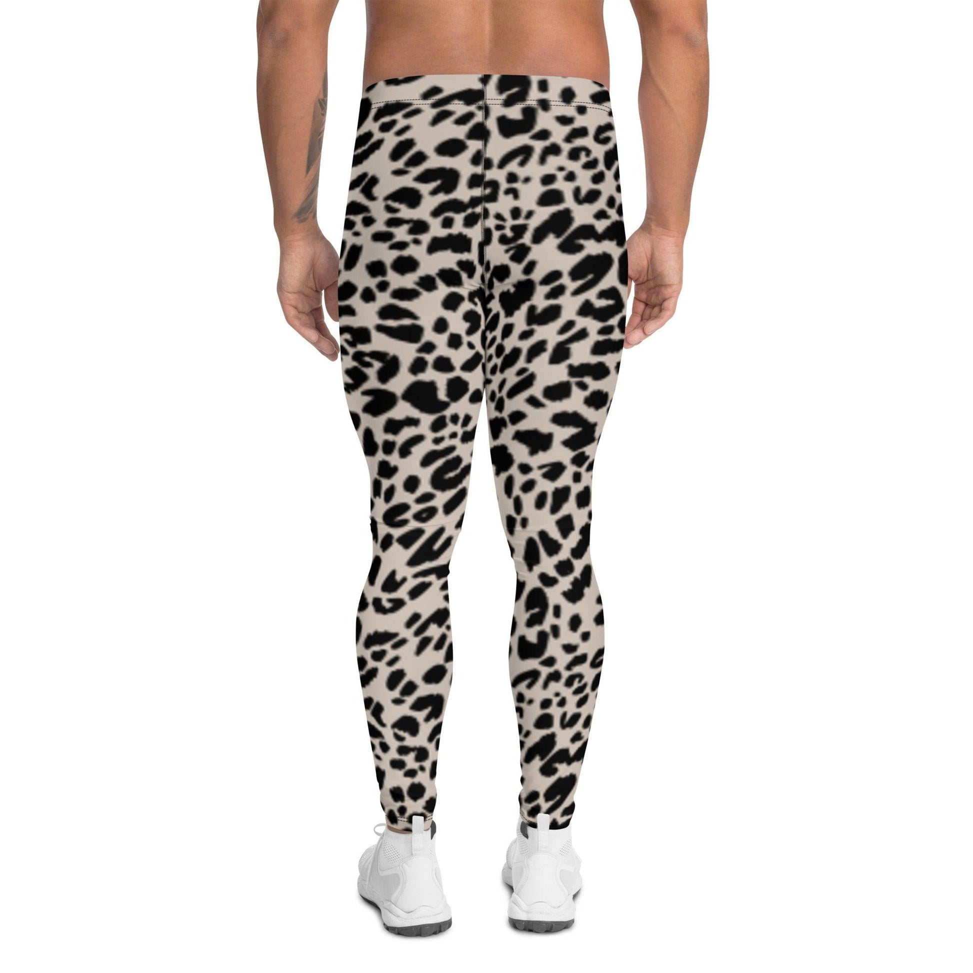 Black Animal Rave Men's Leggings | DEEAREST LTD