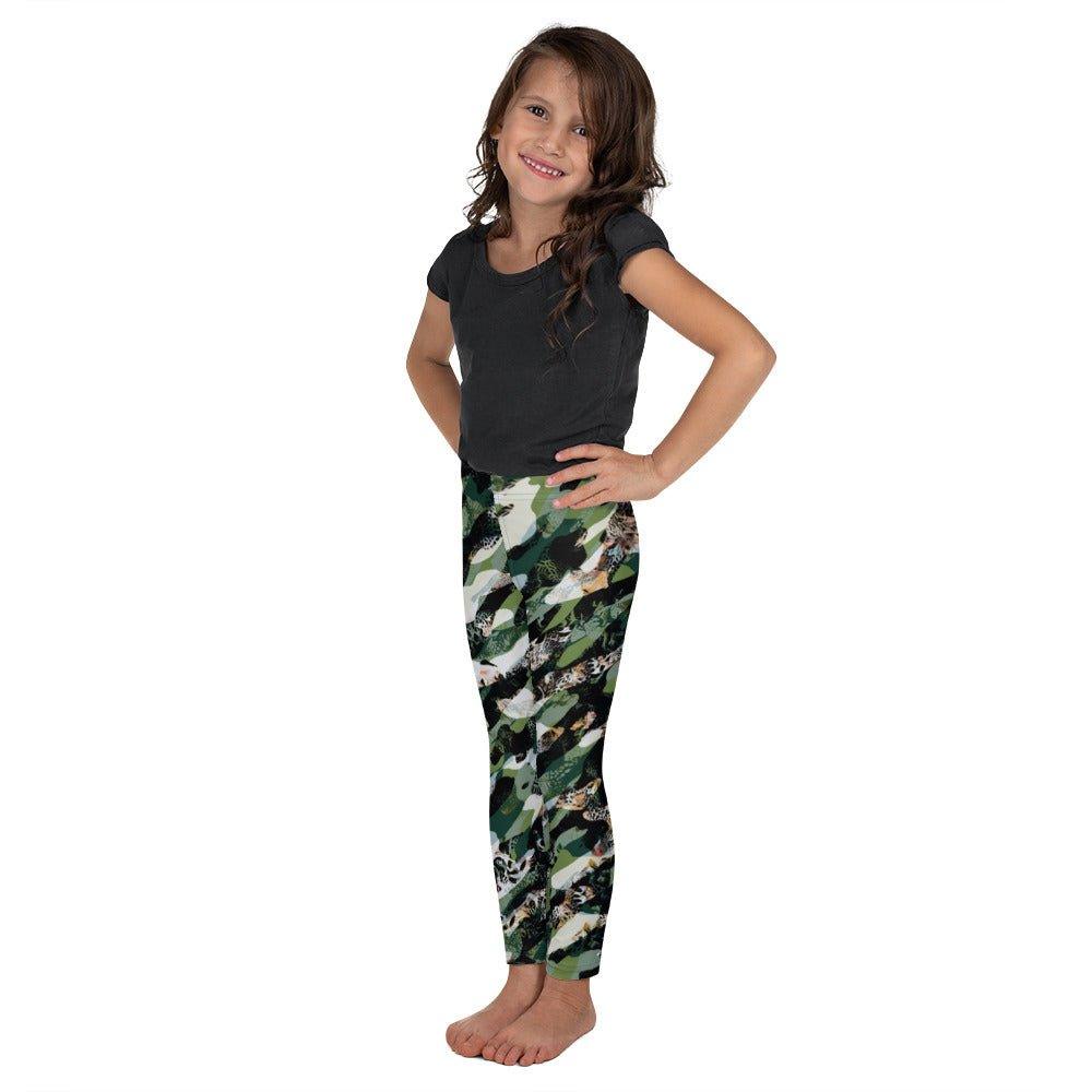 Black Camouflage Kid's Leggings | DEEAREST LTD