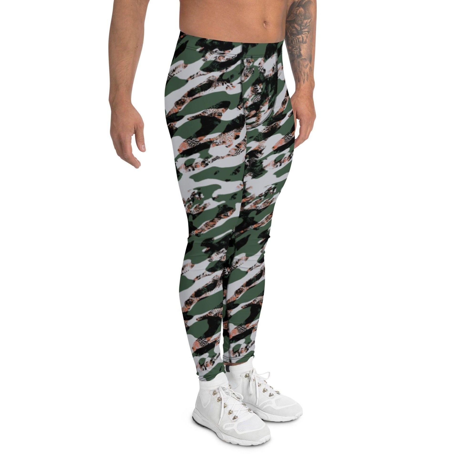 Black Camouflage Men's Leggings | DEEAREST LTD