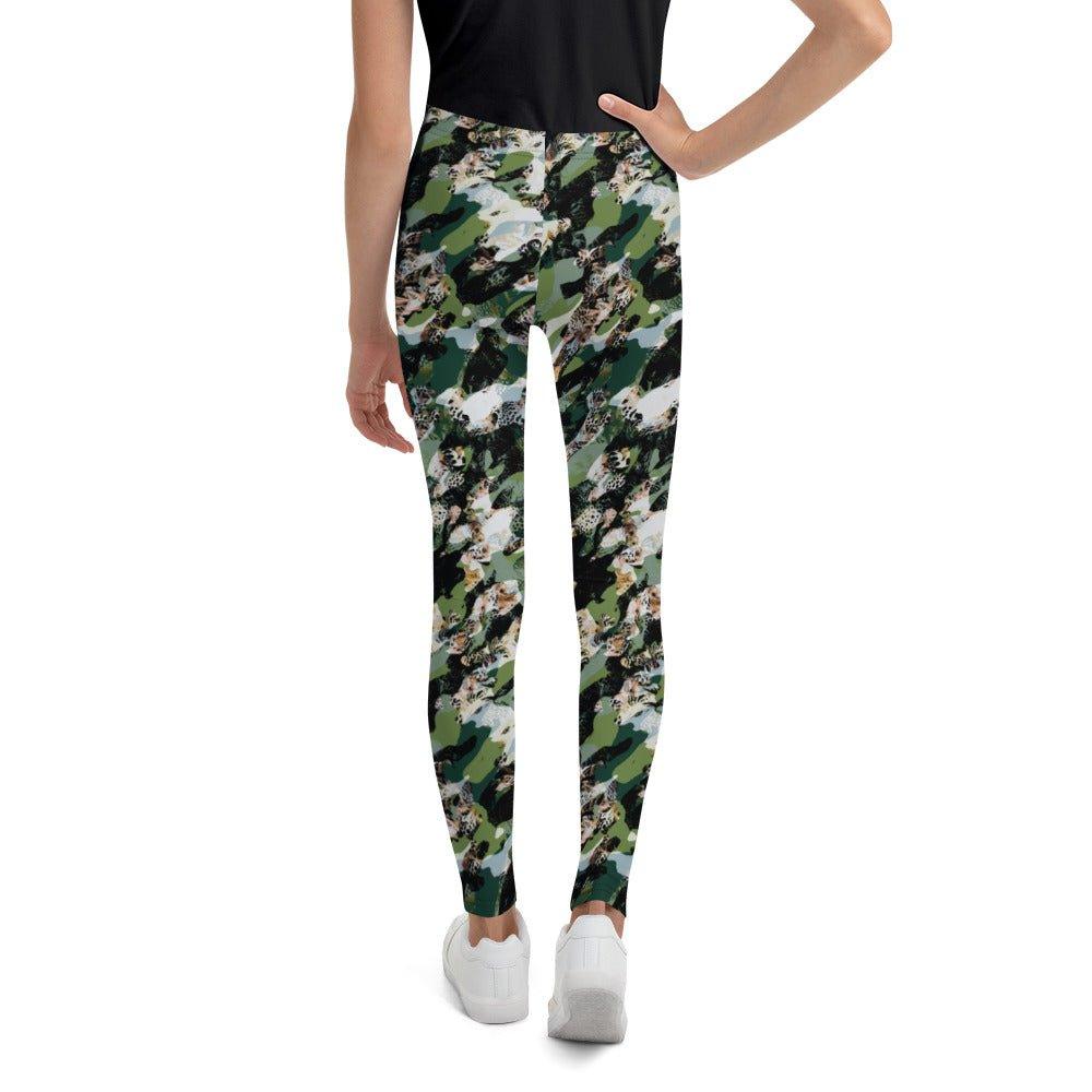 Black Camouflage Youth Leggings | DEEAREST LTD