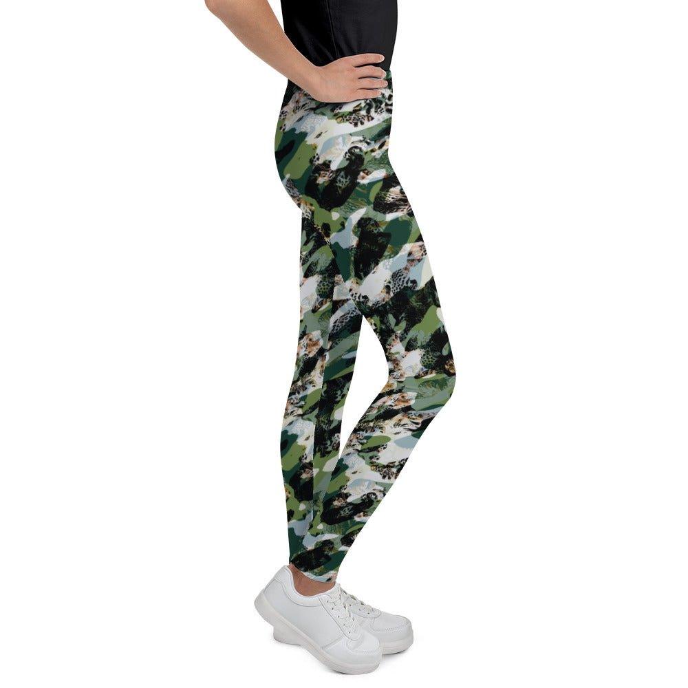 Black Camouflage Youth Leggings | DEEAREST LTD