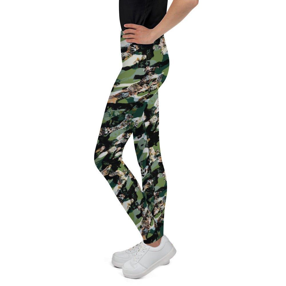 Black Camouflage Youth Leggings | DEEAREST LTD