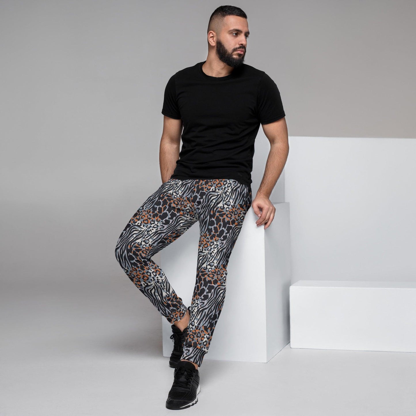 Blue Animal Rave Men's Joggers | DEEAREST LTD