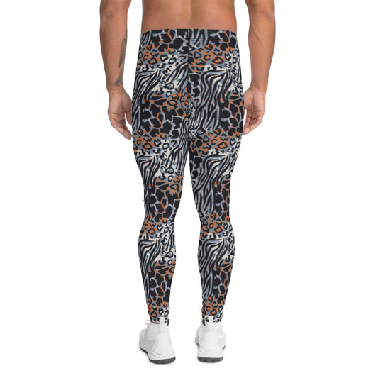 Blue Animal Rave Men's Leggings | DEEAREST LTD