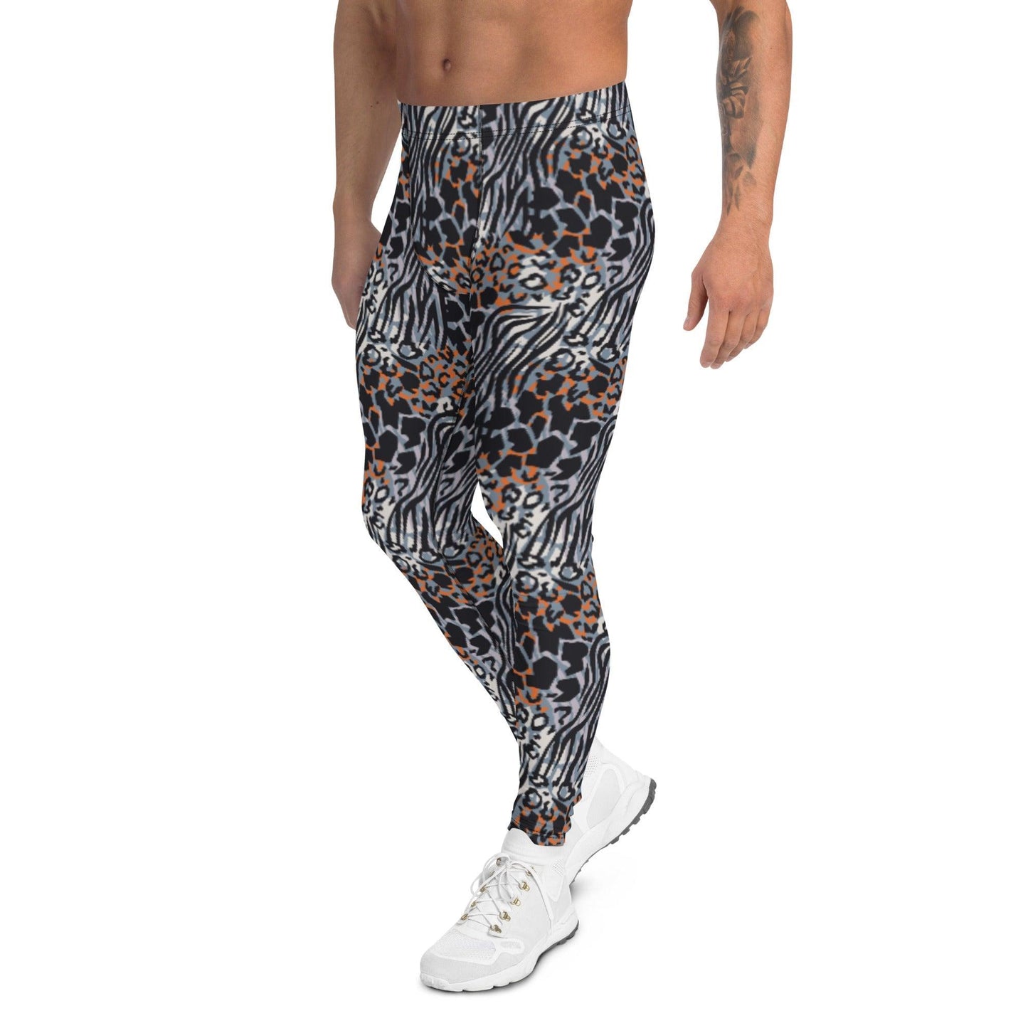 Blue Animal Rave Men's Leggings | DEEAREST LTD