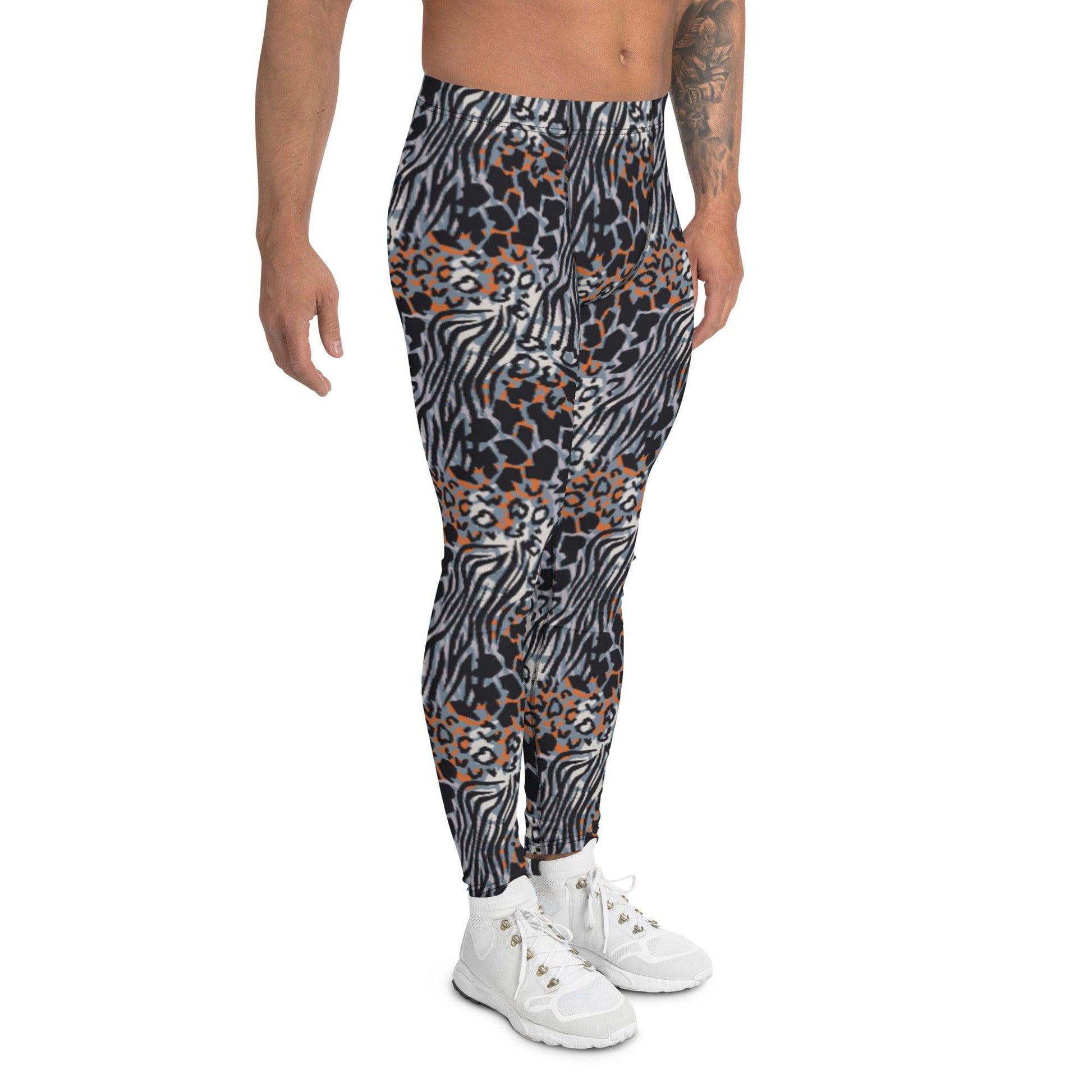 Blue Animal Rave Men's Leggings | DEEAREST LTD