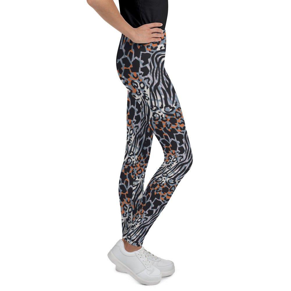 Blue Animal Rave Youth Leggings | DEEAREST LTD