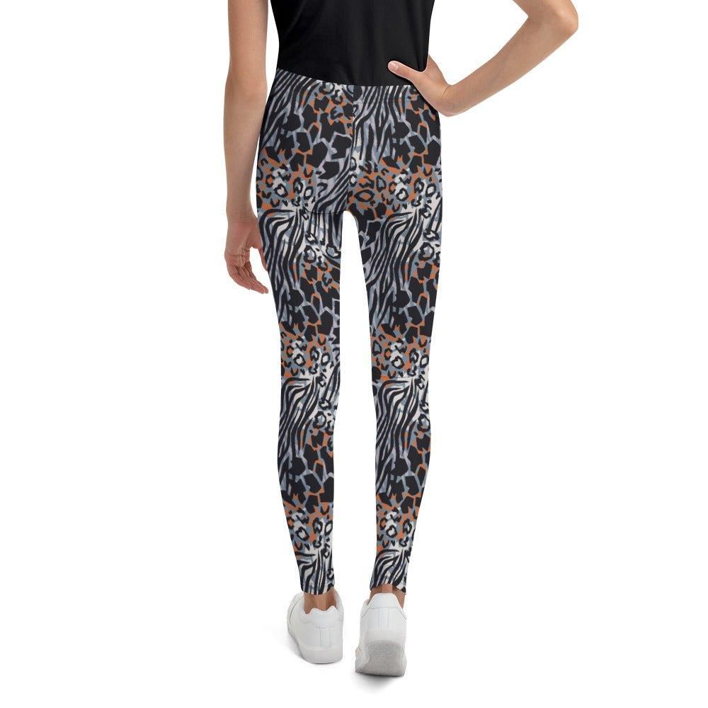 Blue Animal Rave Youth Leggings | DEEAREST LTD