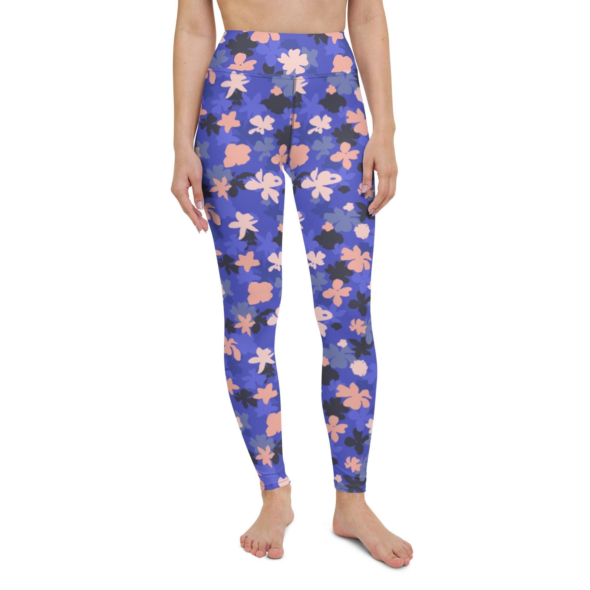 Blue Blossom Yoga Leggings | DEEAREST LTD