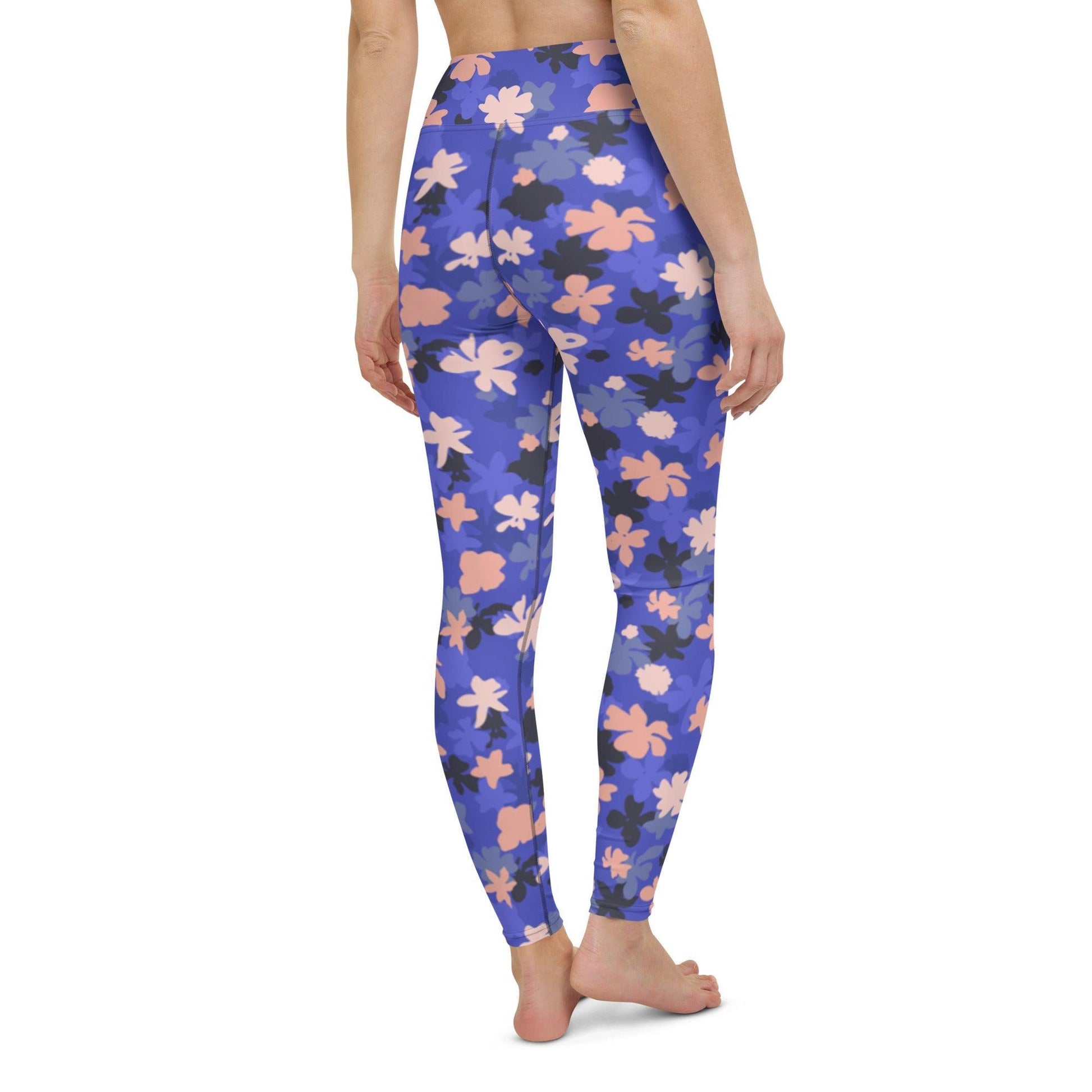 Blue Blossom Yoga Leggings | DEEAREST LTD