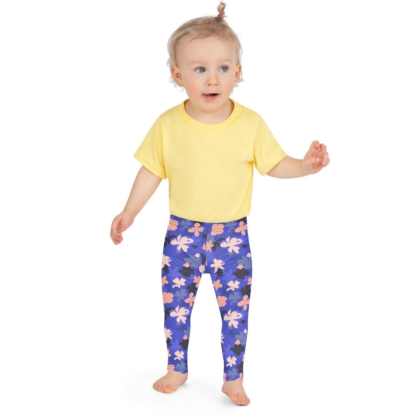 Blue Blossoms Kid's Leggings | DEEAREST LTD