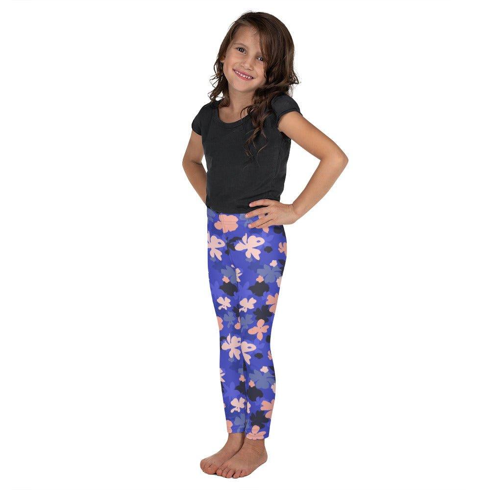 Blue Blossoms Kid's Leggings | DEEAREST LTD