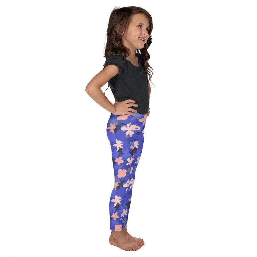 Blue Blossoms Kid's Leggings | DEEAREST LTD