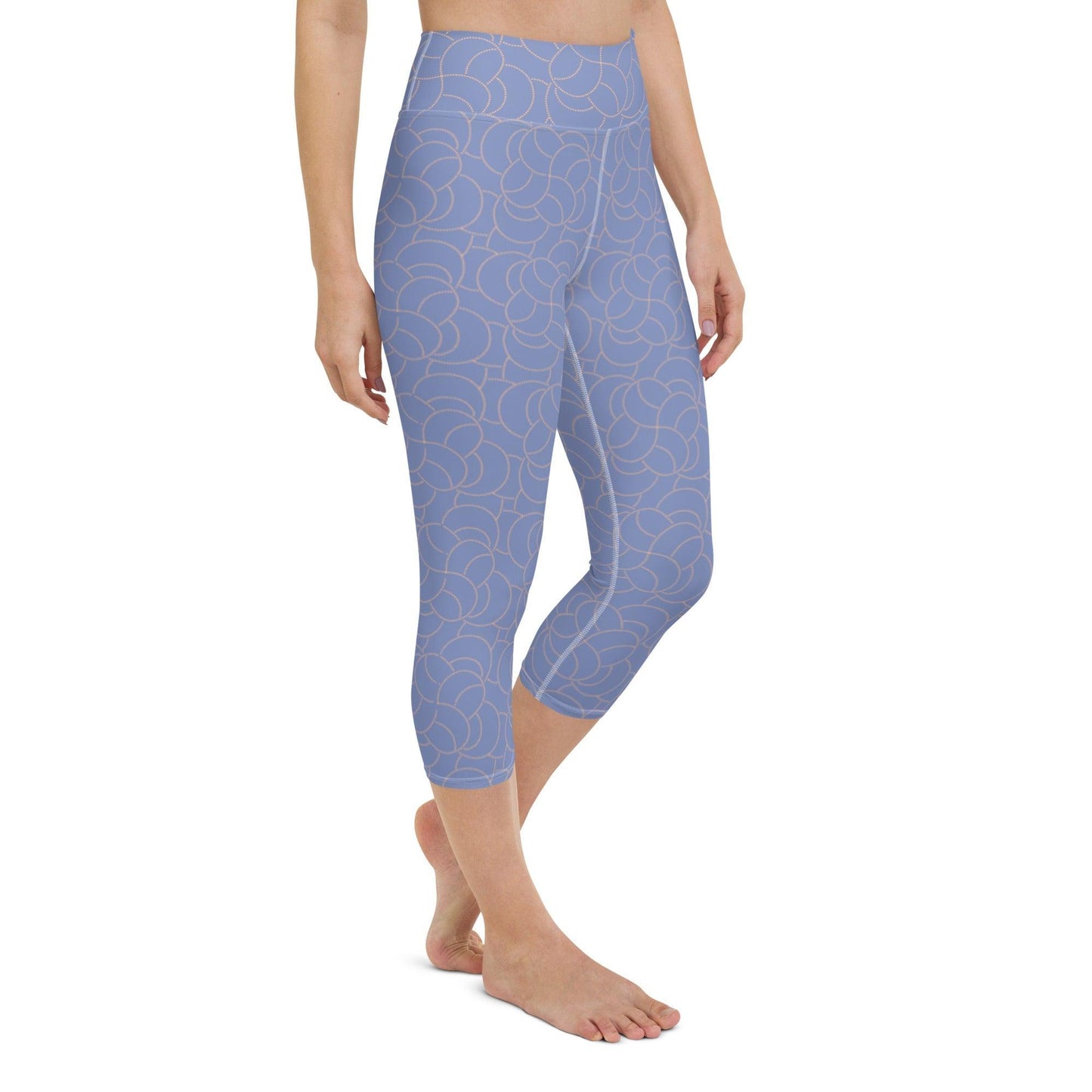 Blue Blush Yoga Capri Leggings | DEEAREST LTD