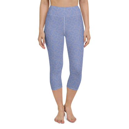 Blue Blush Yoga Capri Leggings | DEEAREST LTD