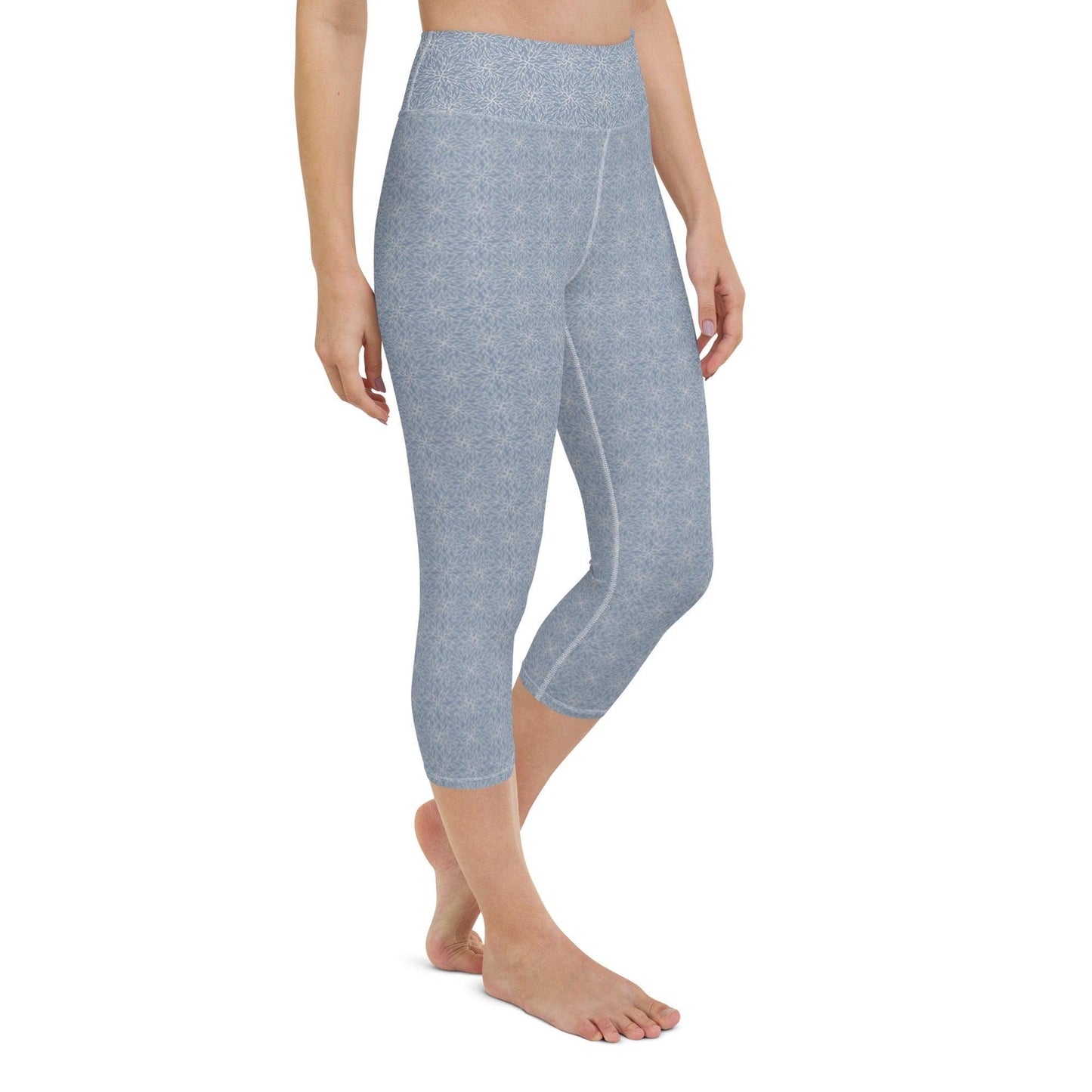 Blue Encounter Yoga Capri Leggings | DEEAREST LTD