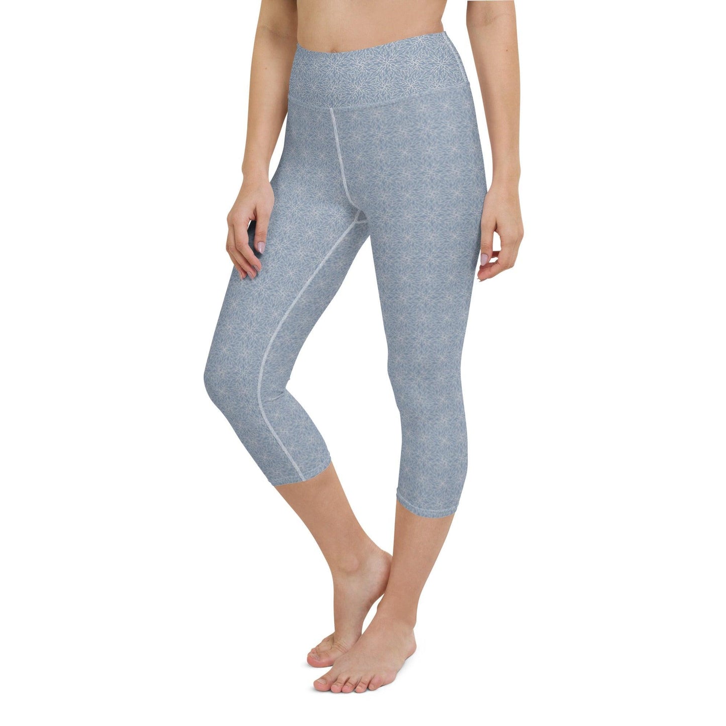 Blue Encounter Yoga Capri Leggings | DEEAREST LTD