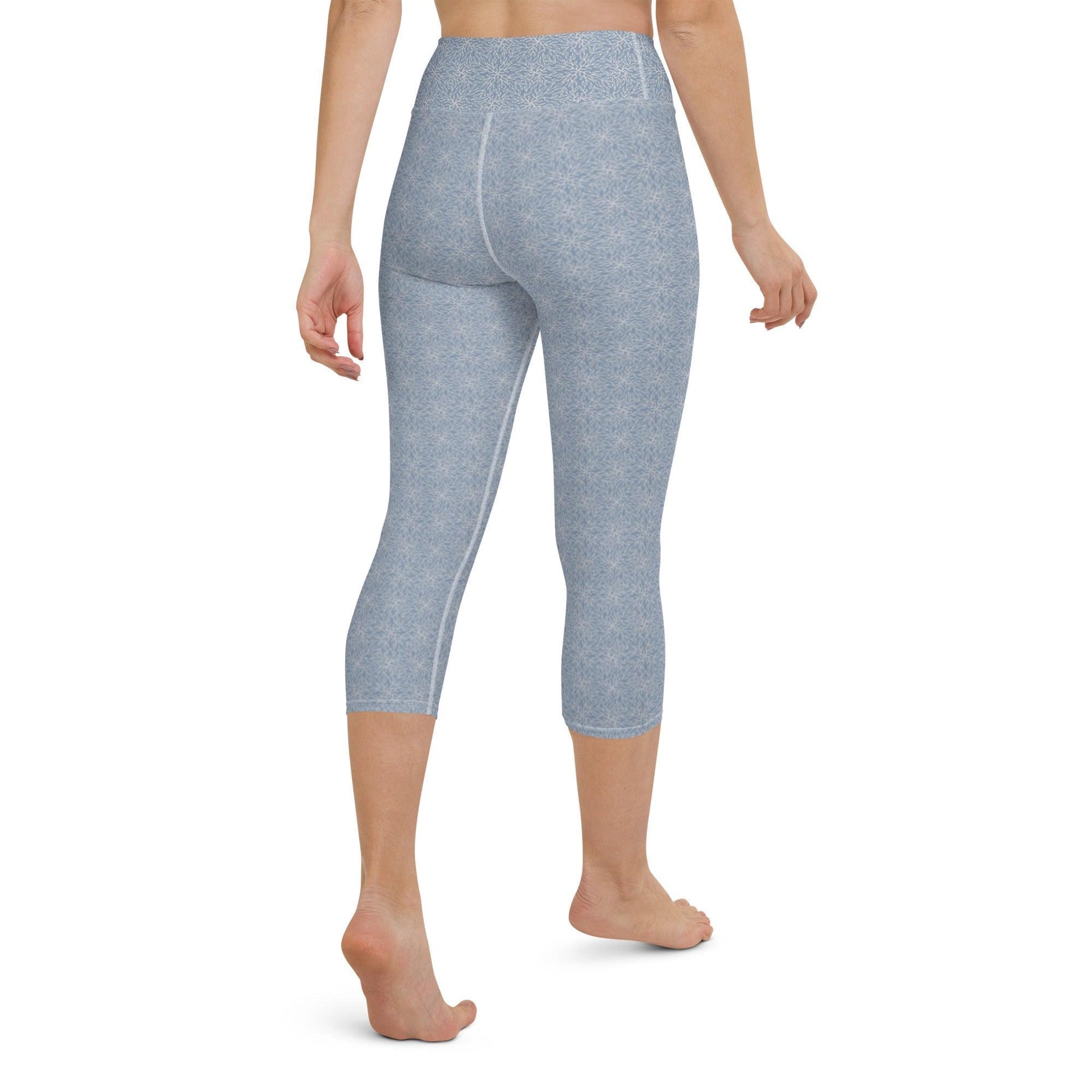 Blue Encounter Yoga Capri Leggings | DEEAREST LTD