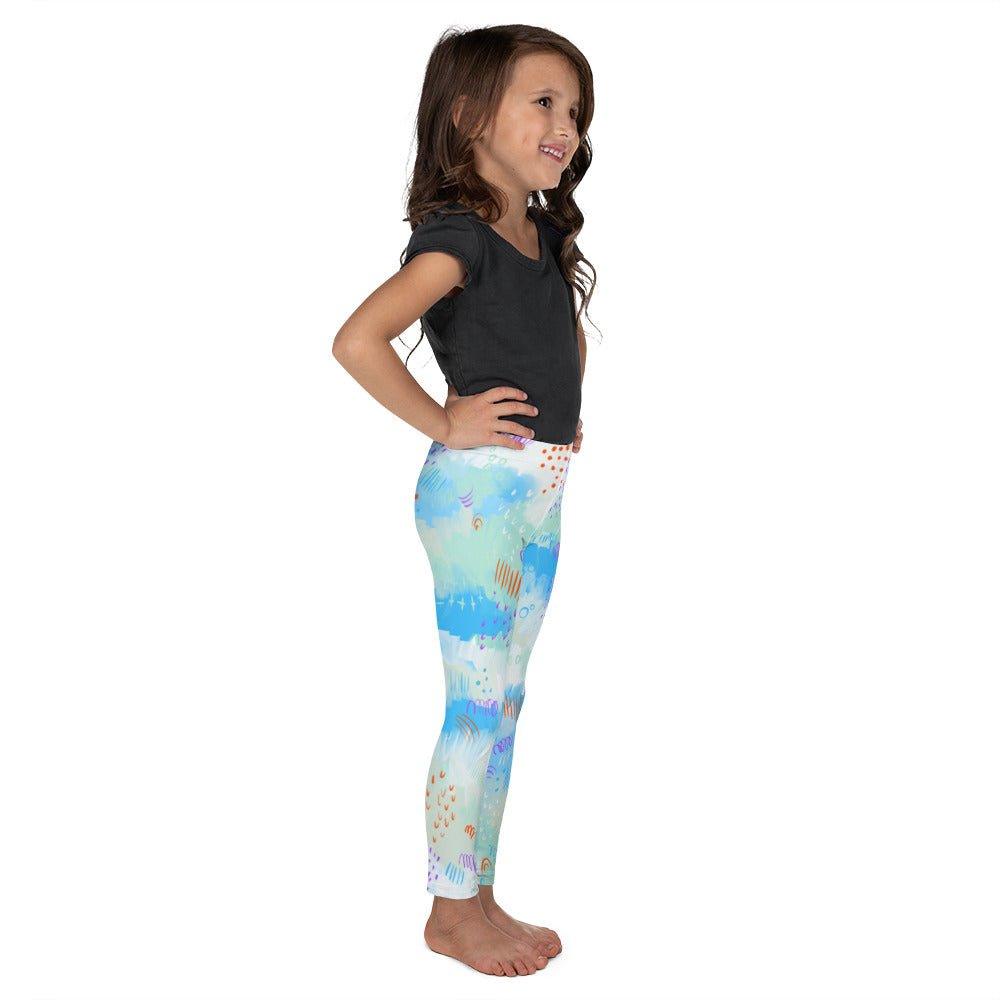 Blue Line Art Kid's Leggings | DEEAREST LTD