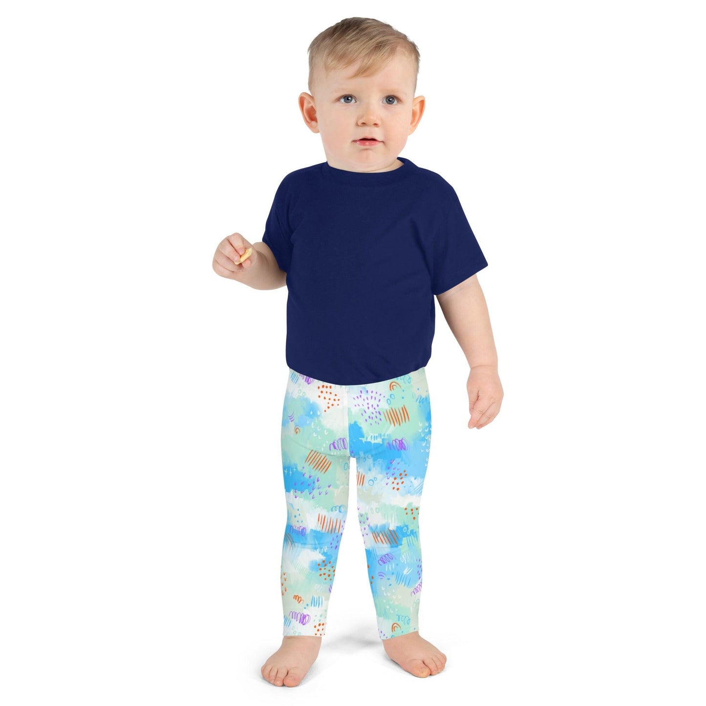 Blue Line Art Kid's Leggings | DEEAREST LTD