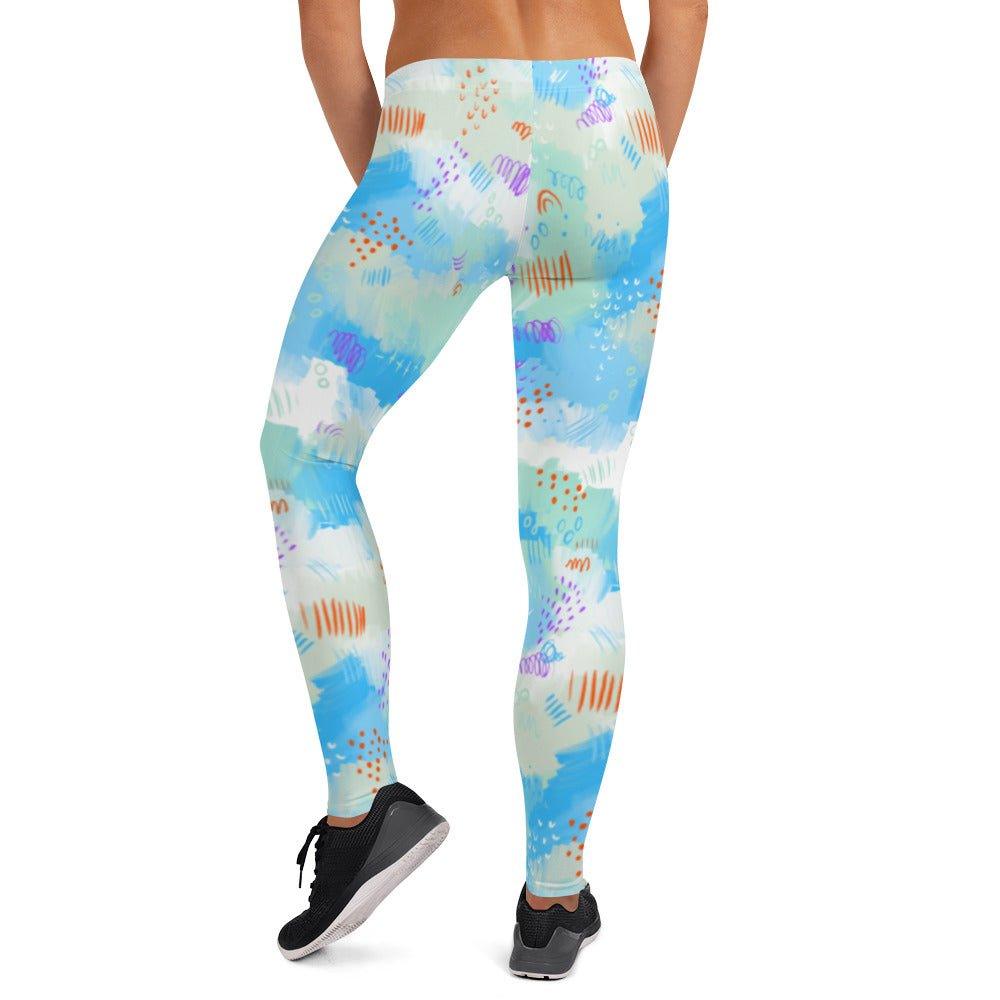 Blue Line Art Leggings | DEEAREST LTD