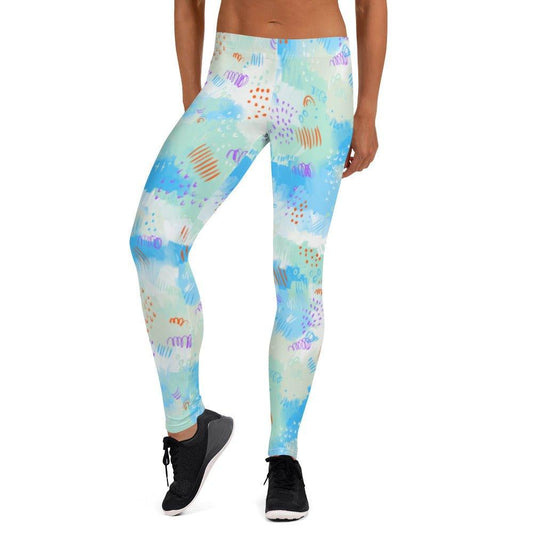 Blue Line Art Leggings | DEEAREST LTD