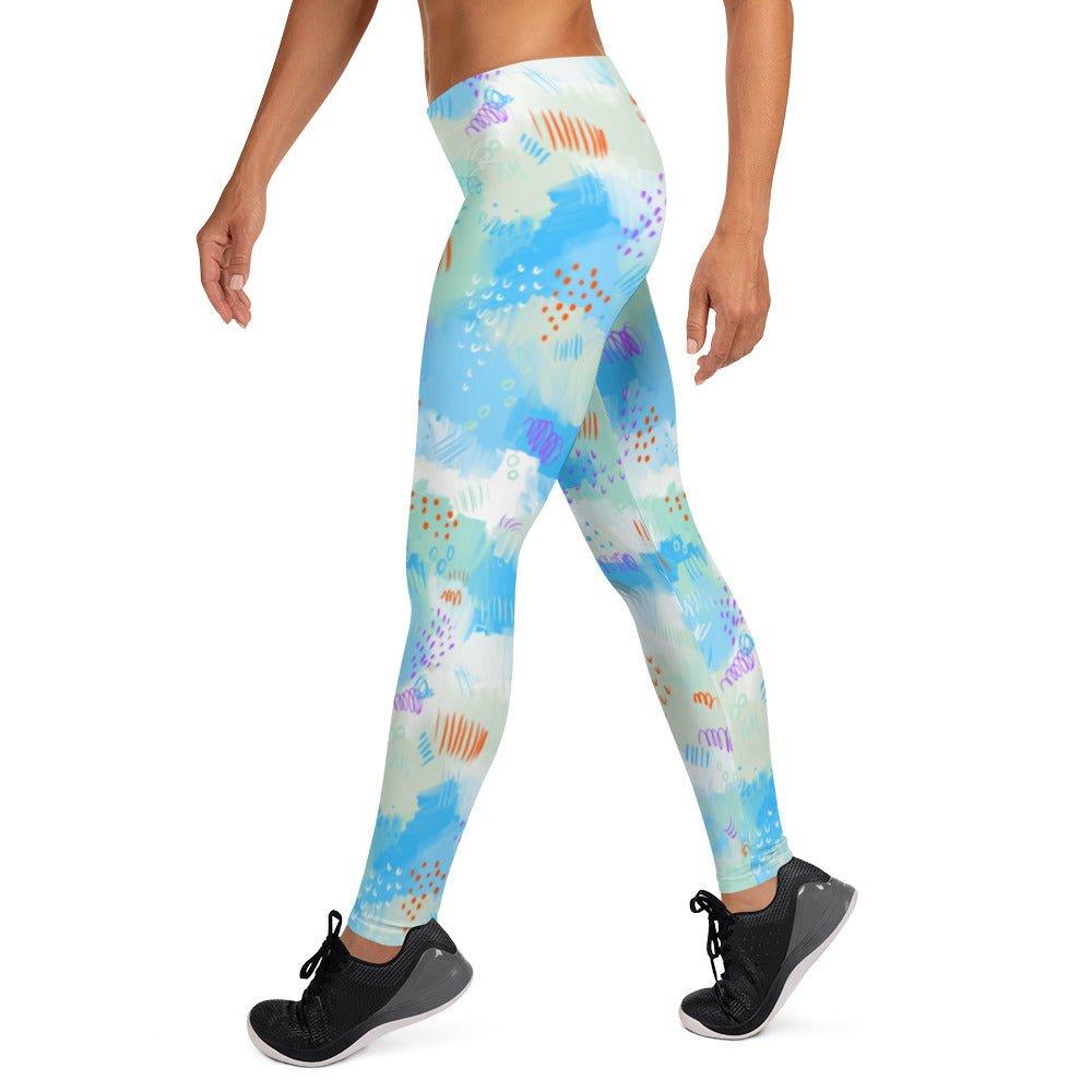 Blue Line Art Leggings | DEEAREST LTD