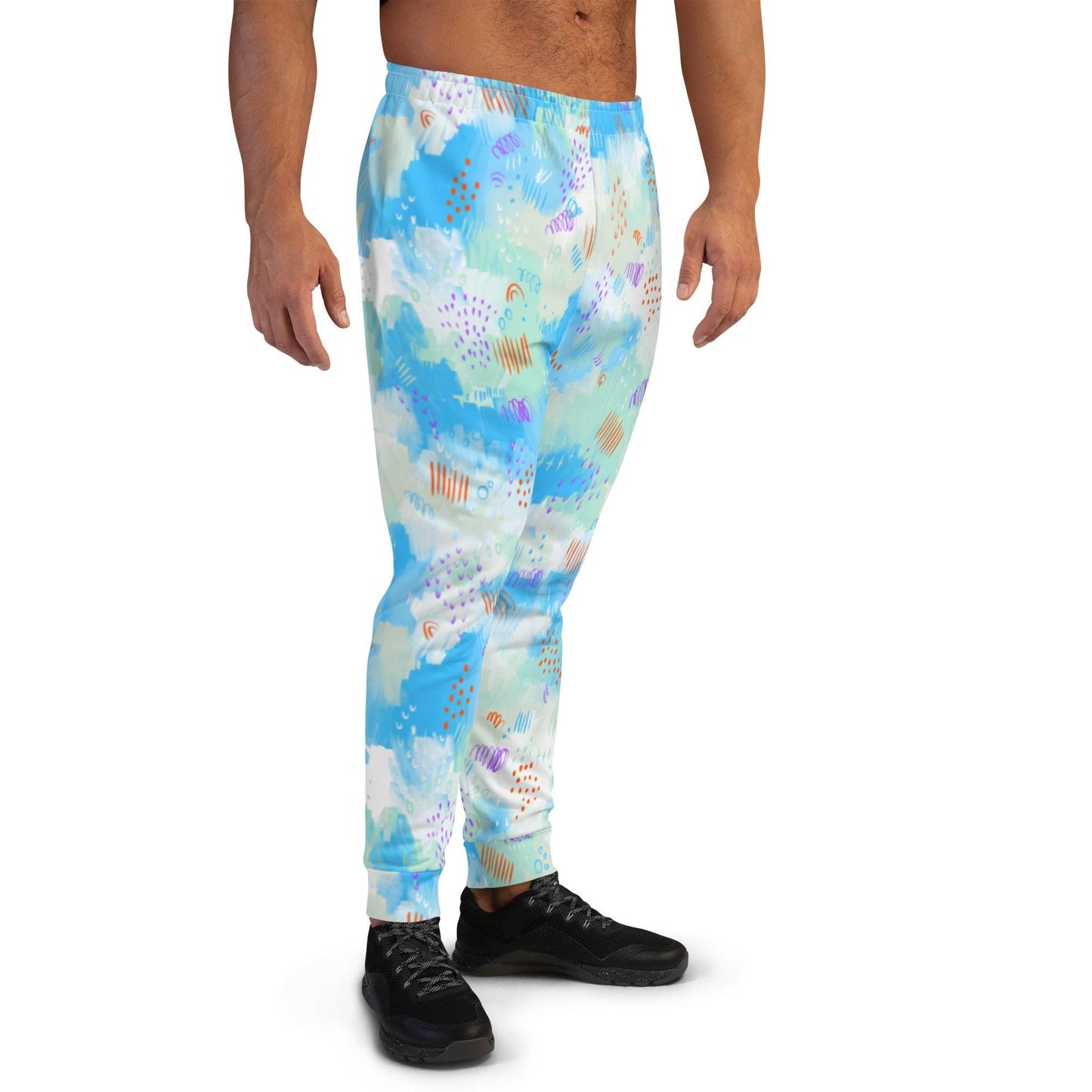 Blue Line Art Men's Joggers | DEEAREST LTD