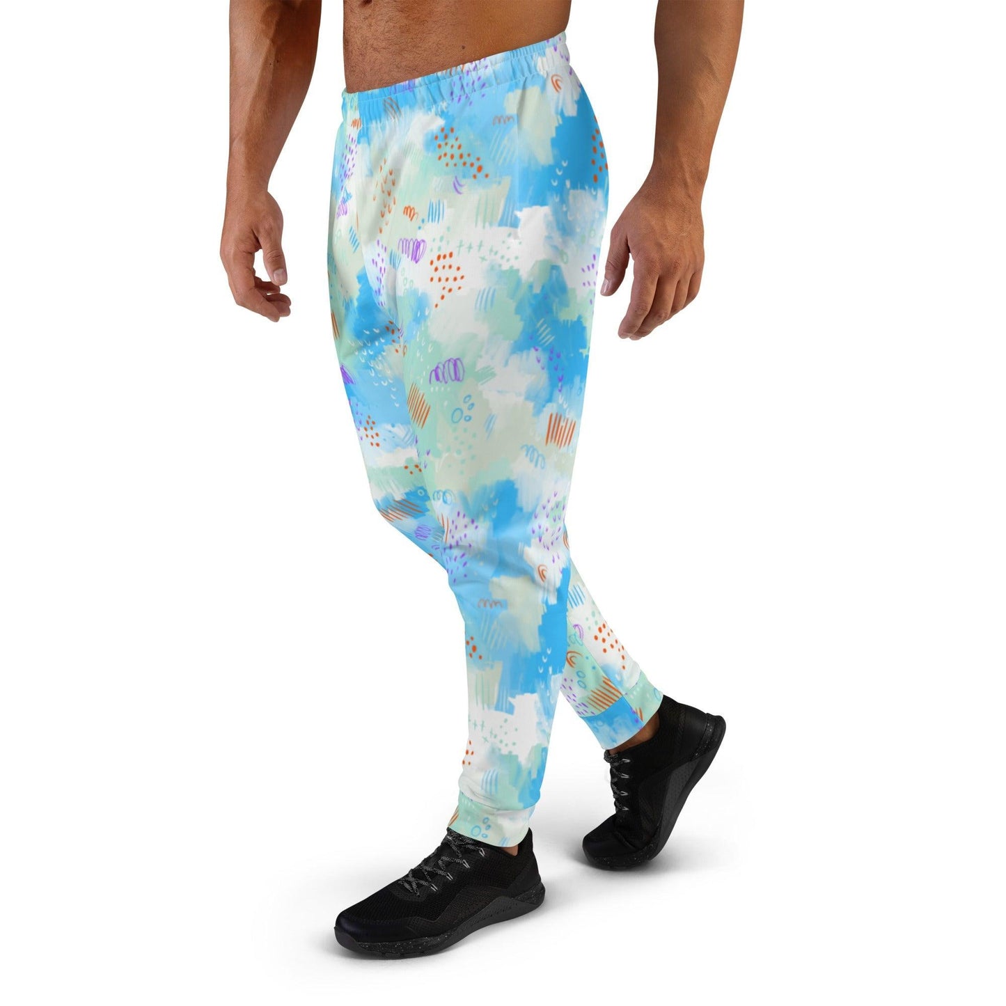 Blue Line Art Men's Joggers | DEEAREST LTD