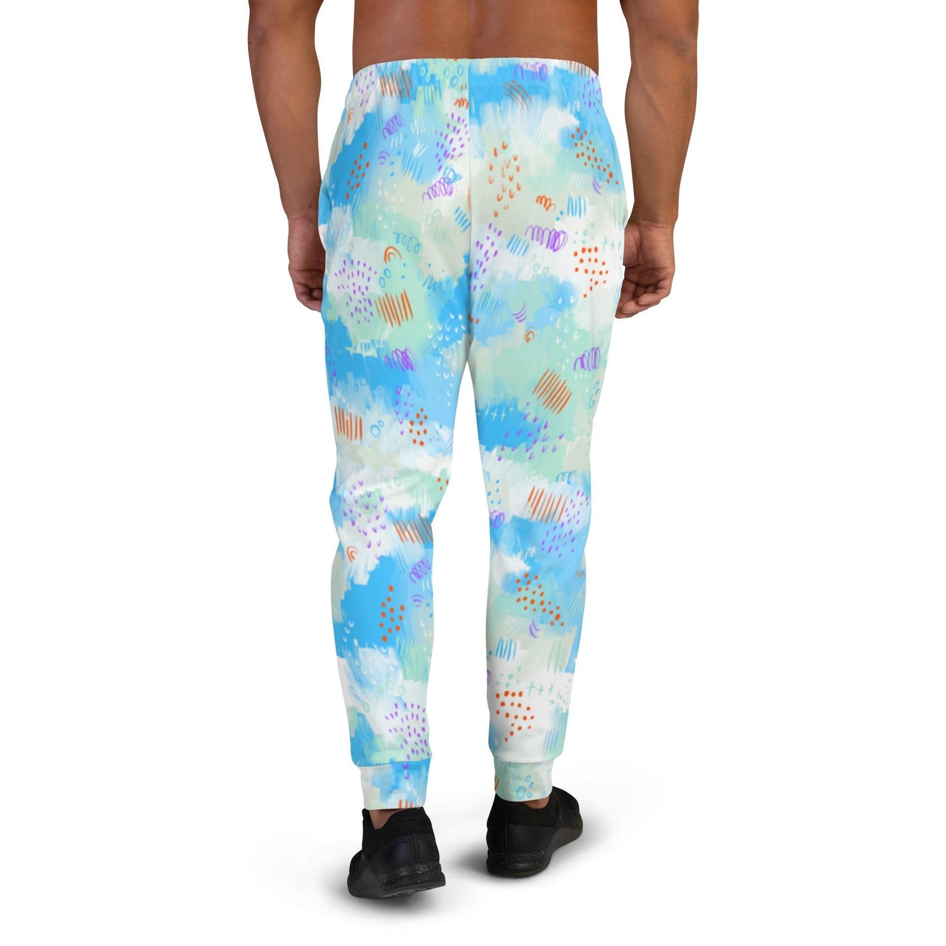 Blue Line Art Men's Joggers | DEEAREST LTD