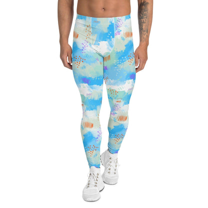 Blue Line Art Men's Leggings | DEEAREST LTD