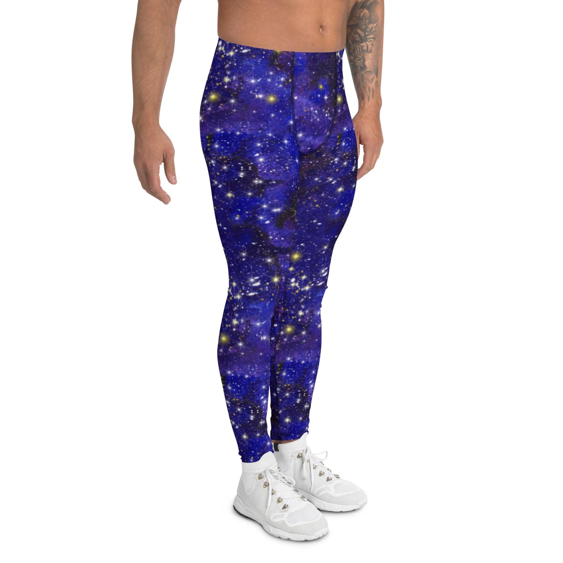 Blue Nebula Men's Leggings | DEEAREST LTD