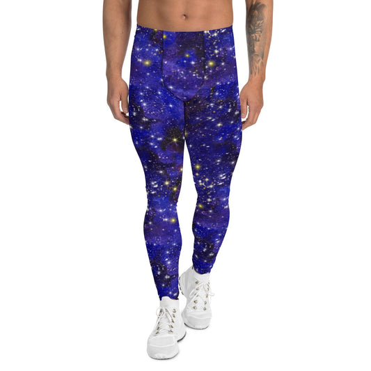 Blue Nebula Men's Leggings | DEEAREST LTD