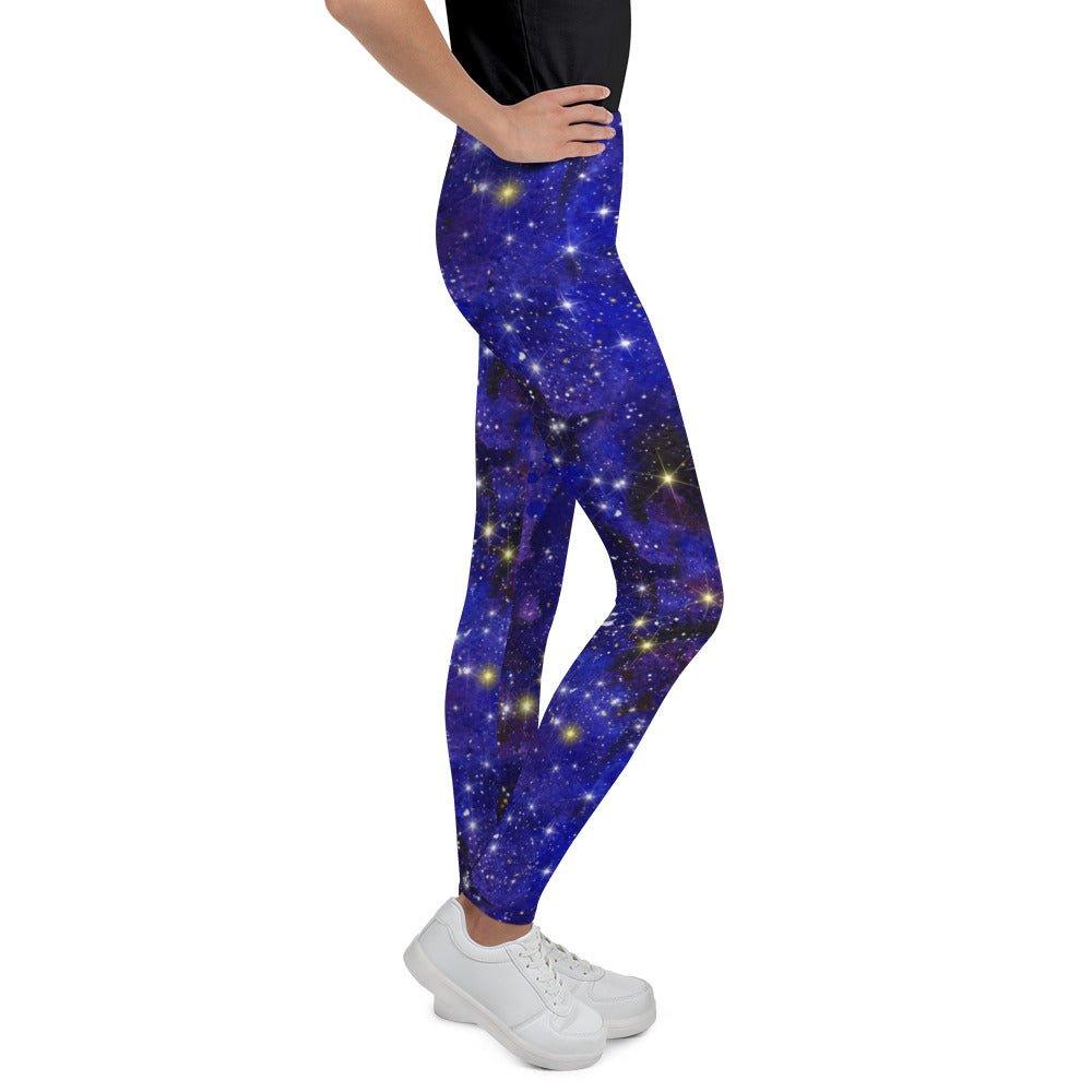 Blue Nebula Youth Leggings | DEEAREST LTD