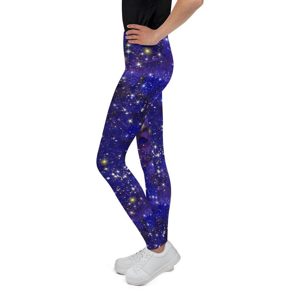 Blue Nebula Youth Leggings | DEEAREST LTD