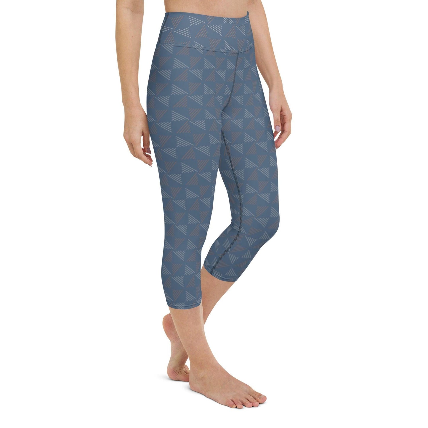 Blue Pottery Yoga Capri Leggings | DEEAREST LTD