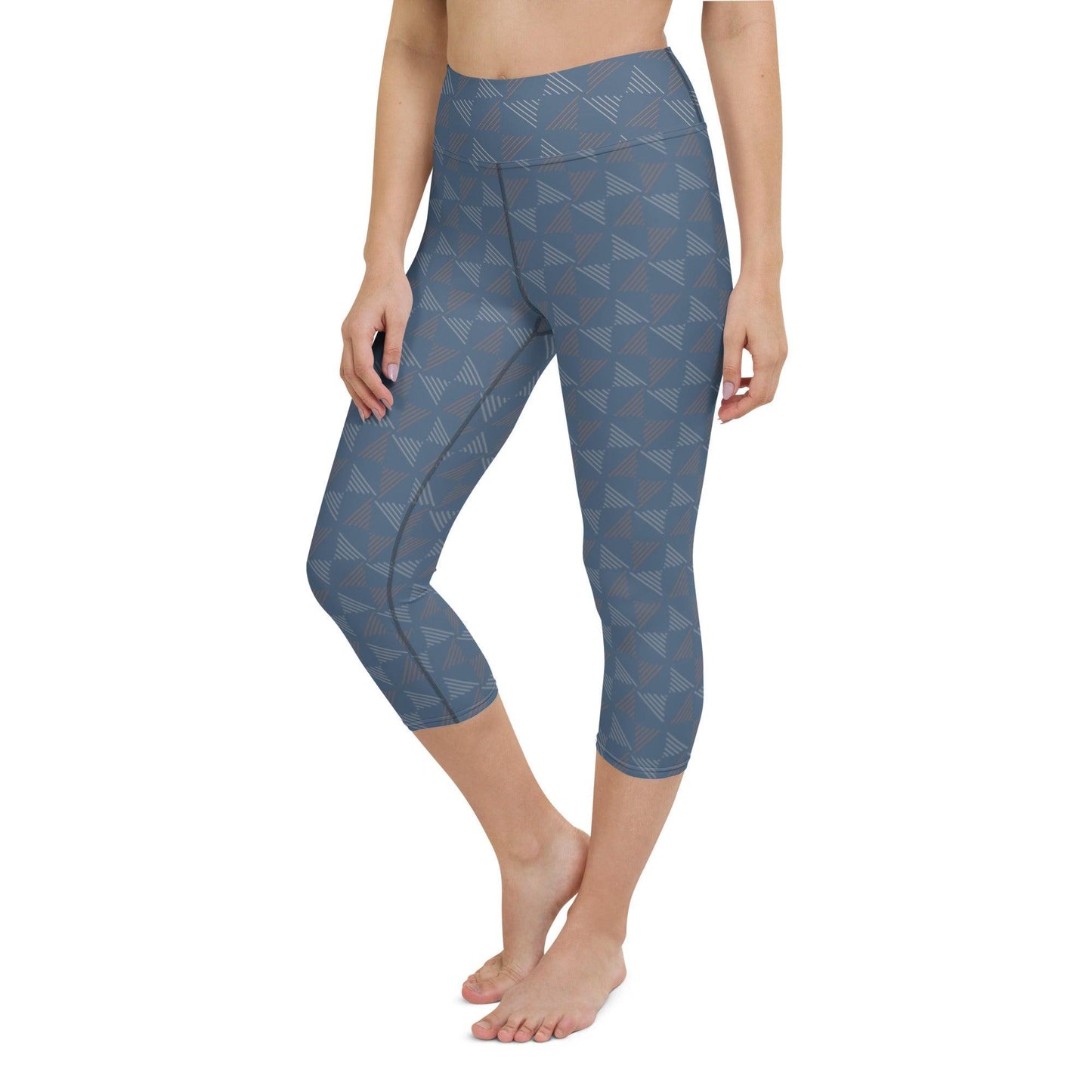 Blue Pottery Yoga Capri Leggings | DEEAREST LTD