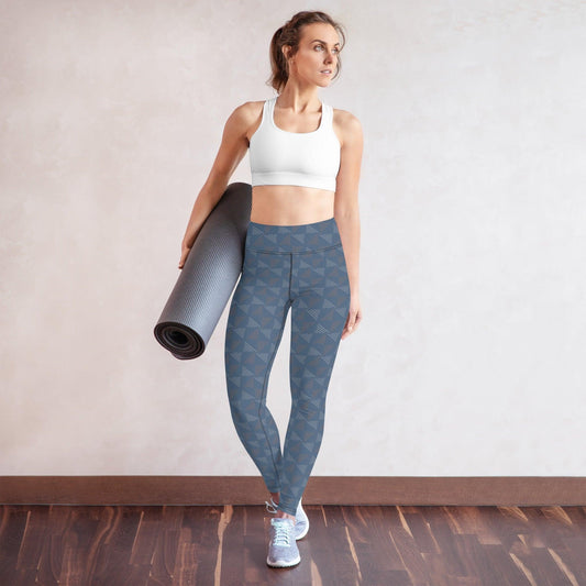 Blue Pottery Yoga Leggings | DEEAREST LTD