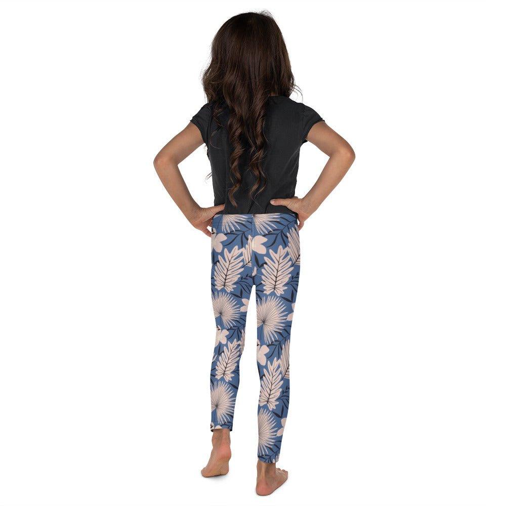 Blue Tropical Flower Kid's Leggings | DEEAREST LTD