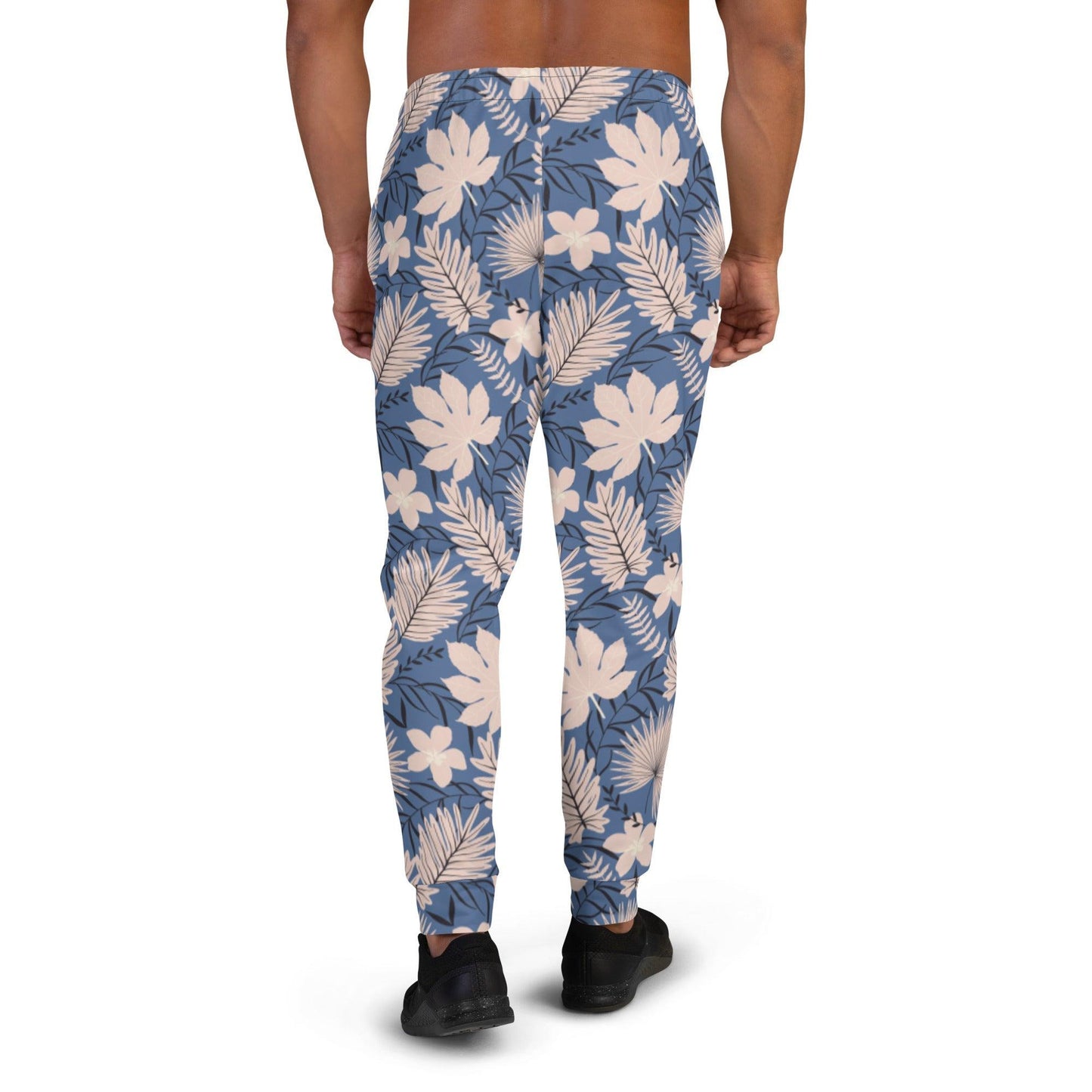 Blue Tropical Flower Men's Joggers | DEEAREST LTD