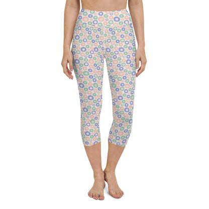 Blush Circle Yoga Capri Leggings | DEEAREST LTD