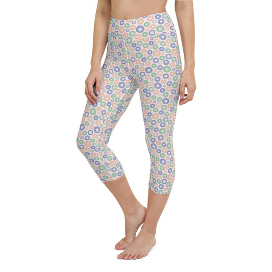 Blush Circle Yoga Capri Leggings | DEEAREST LTD