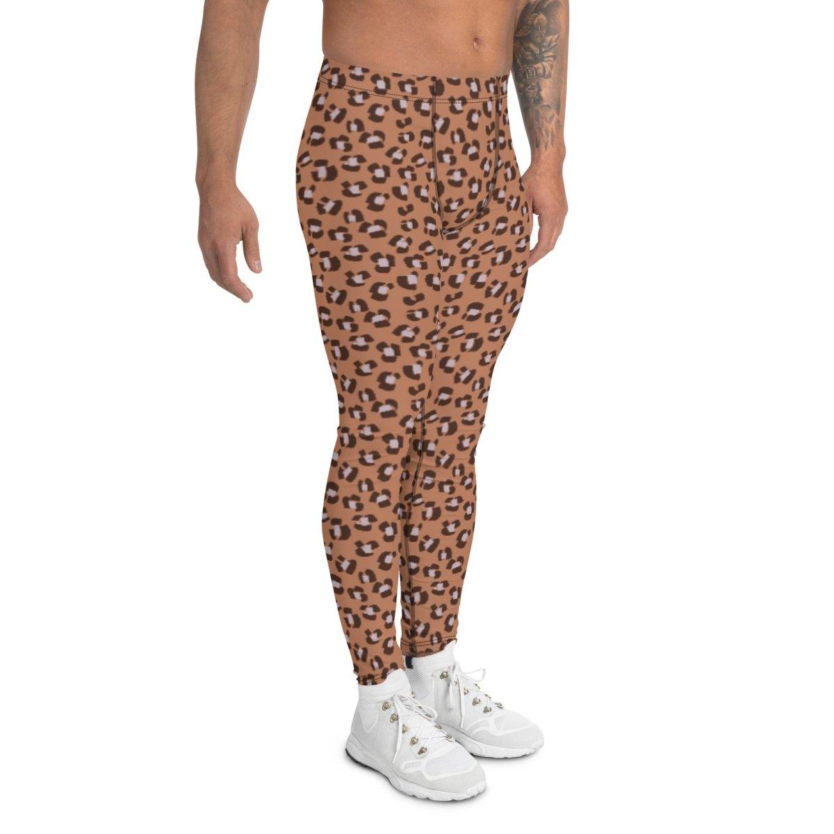 Brown Animal Print Men's Leggings | DEEAREST LTD