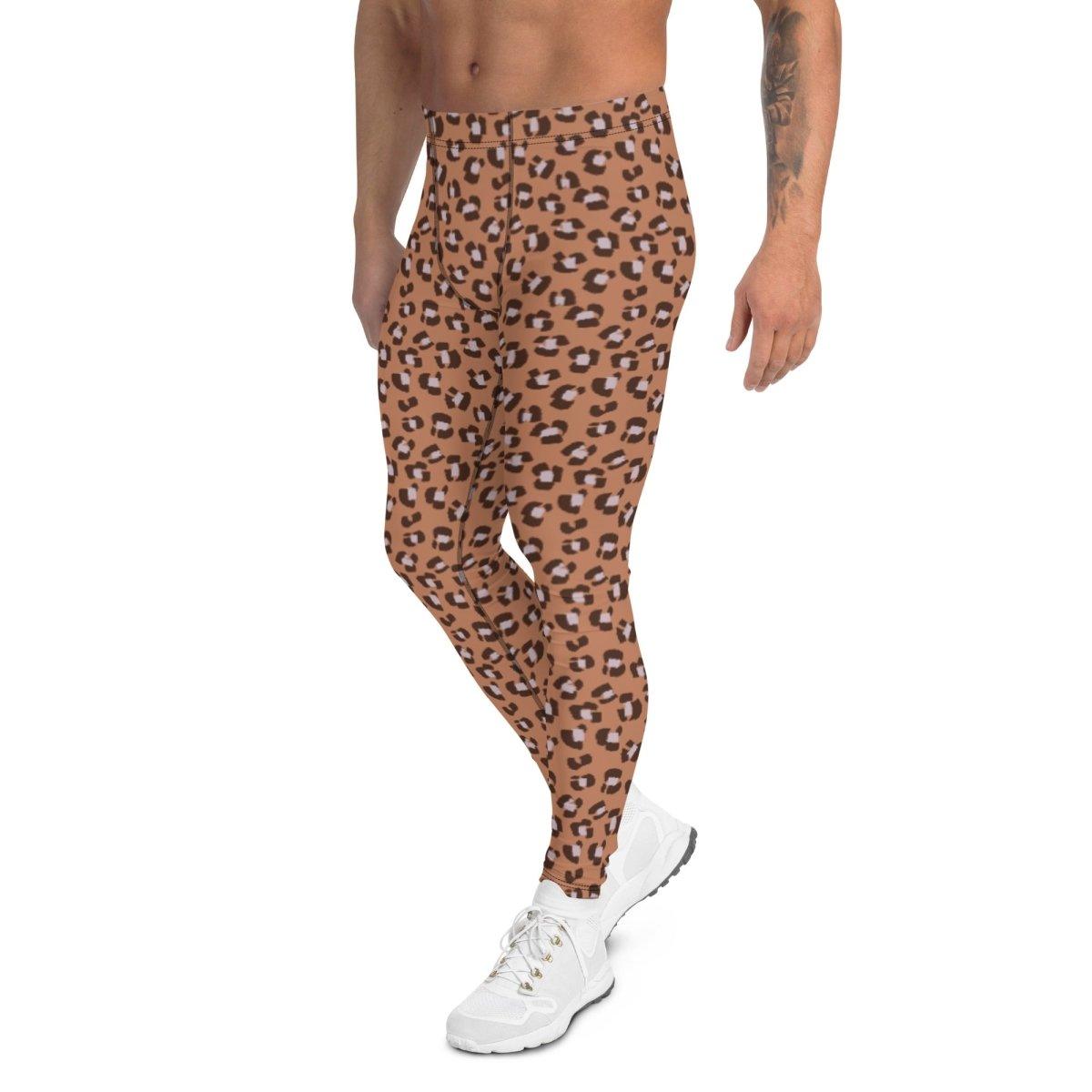 Brown Animal Print Men's Leggings | DEEAREST LTD