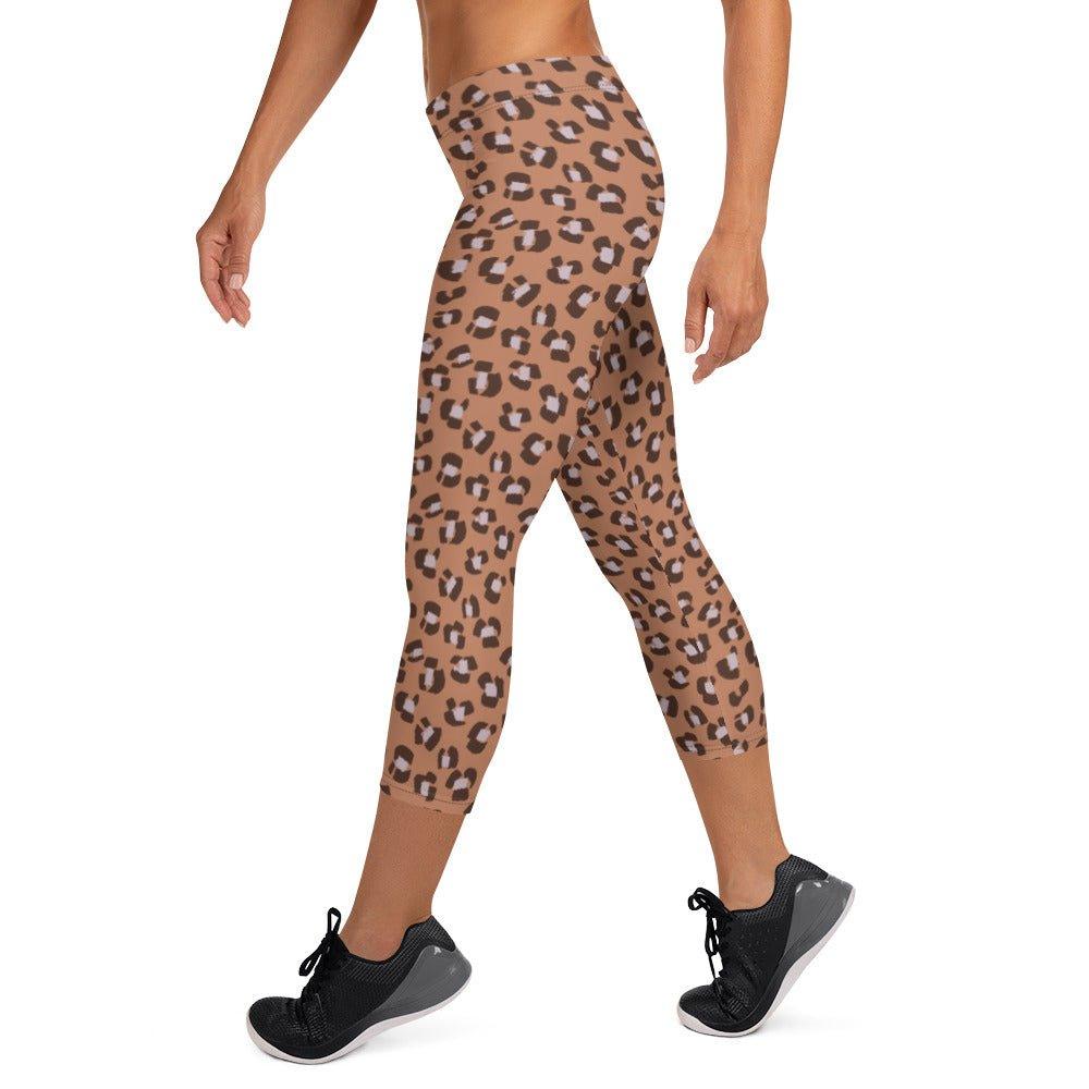 Brown Animal Rave Capri Leggings | DEEAREST LTD